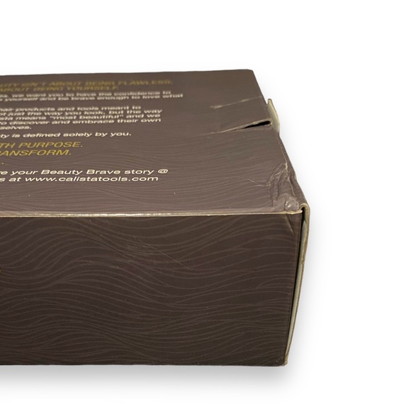 NEW Calista Triangl Pro Heated Detailer Brush Cheetah Straighten Curl Styling - Picture 7 of 7